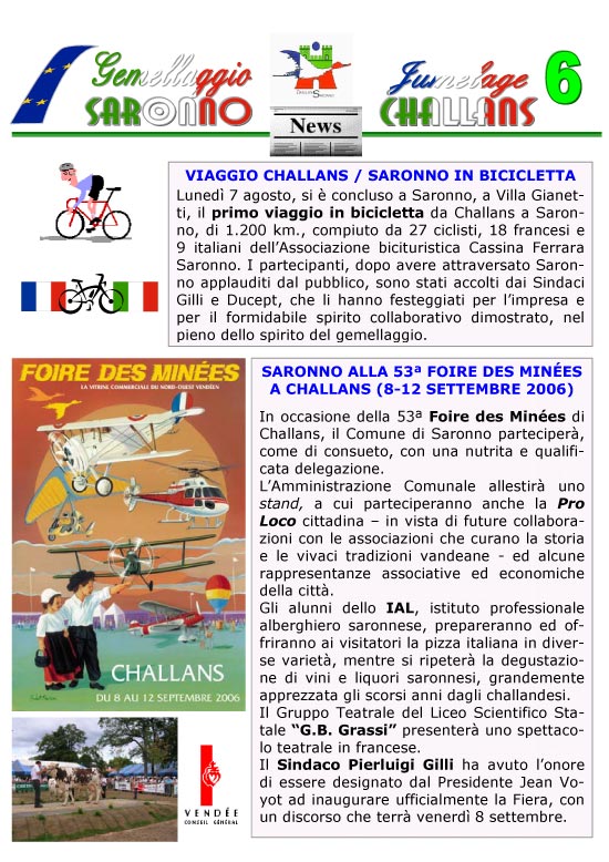 Saronno - Challans in bicicletta